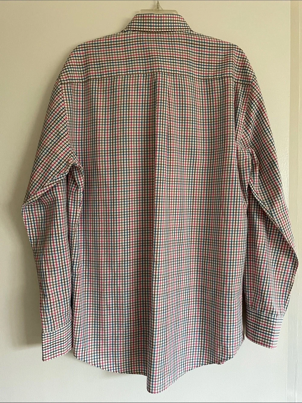 Peter Millar Red and Blue Check Button-Down Shirt
